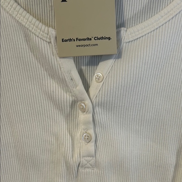 Pact Women's White Short Sleeve Tee - Picture 4 of 5